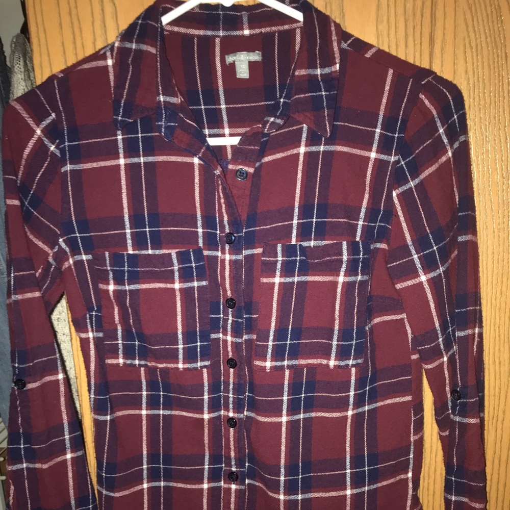 Plaid Button-down top